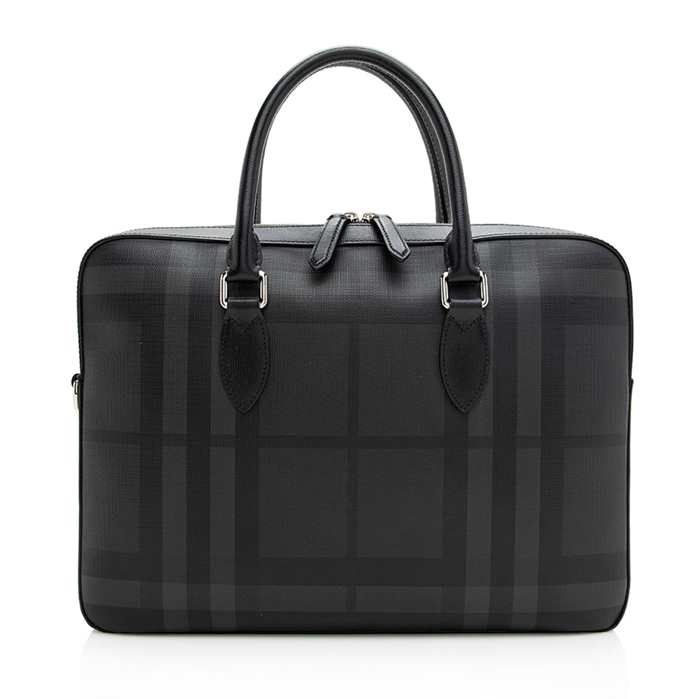 Burberry London Check Slim Barrow Briefcase (SHF-19576)