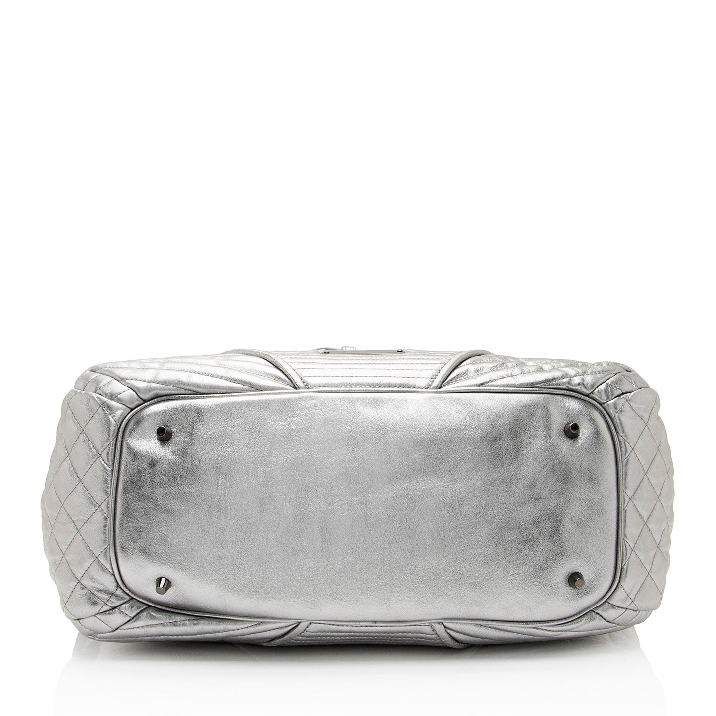 Burberry Metallic Patent Leather Winniford Satchel (SHF-S8b2o0)