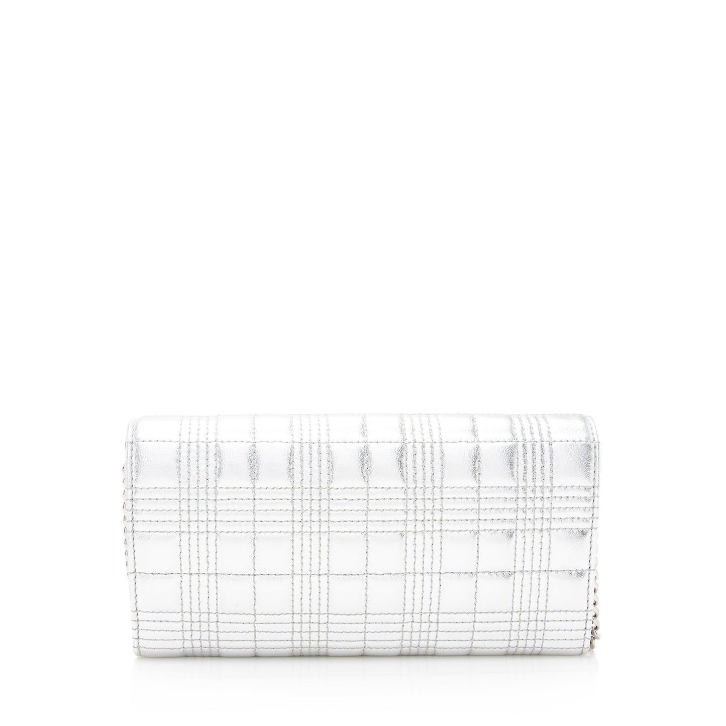 Burberry Metallic Quilted Lambskin TB Lola Wallet on Chain (SHF-22393)