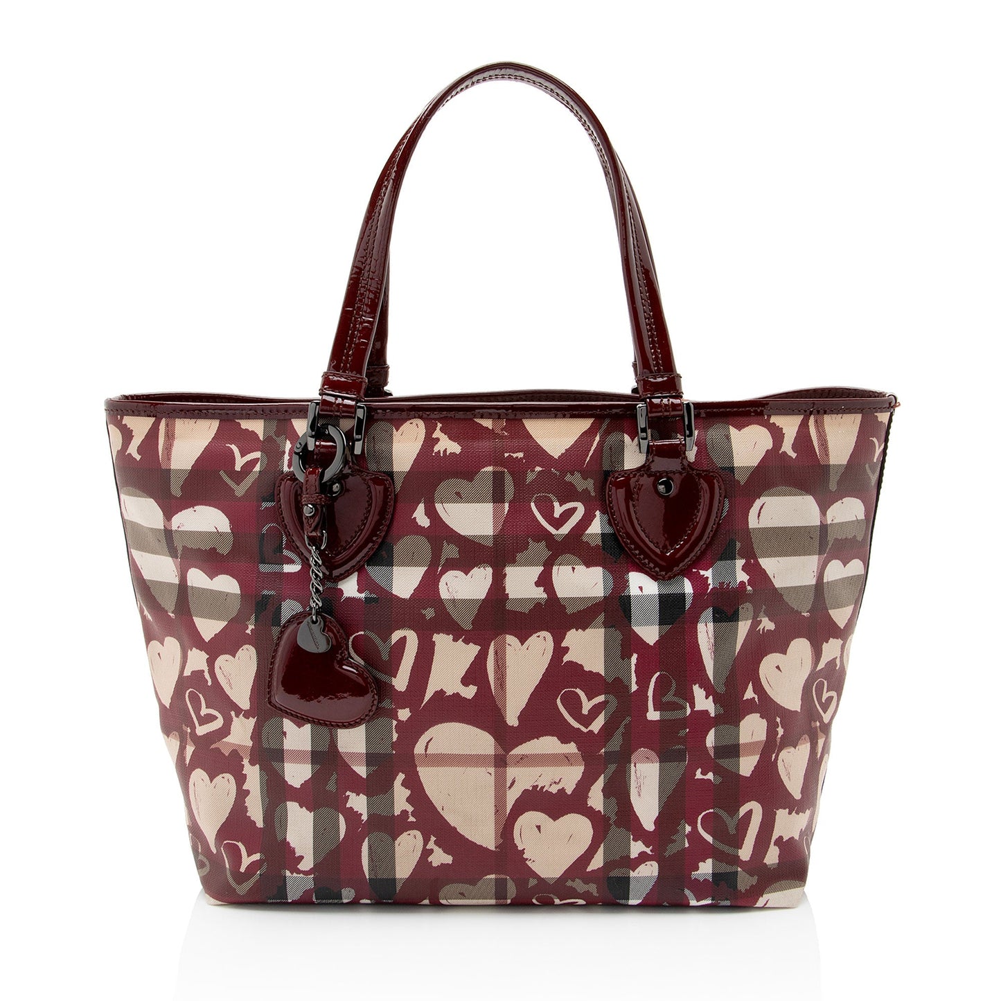 Burberry Nova Check Painted Hearts Tote (SHF-8ExxqA)