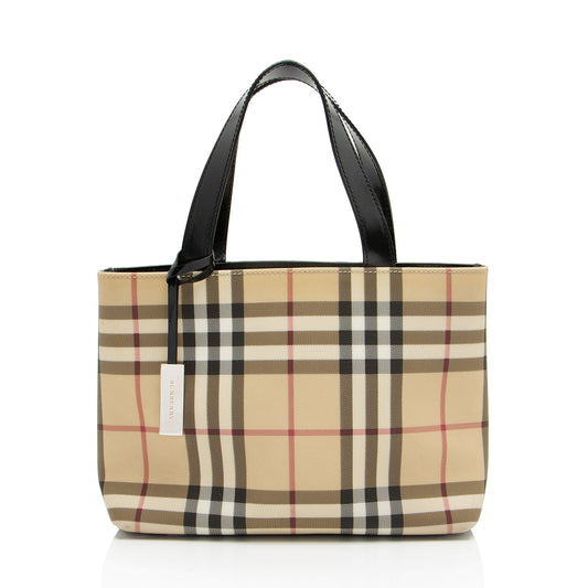 Burberry Nova Check Small Tote (SHF-UZhI0n)
