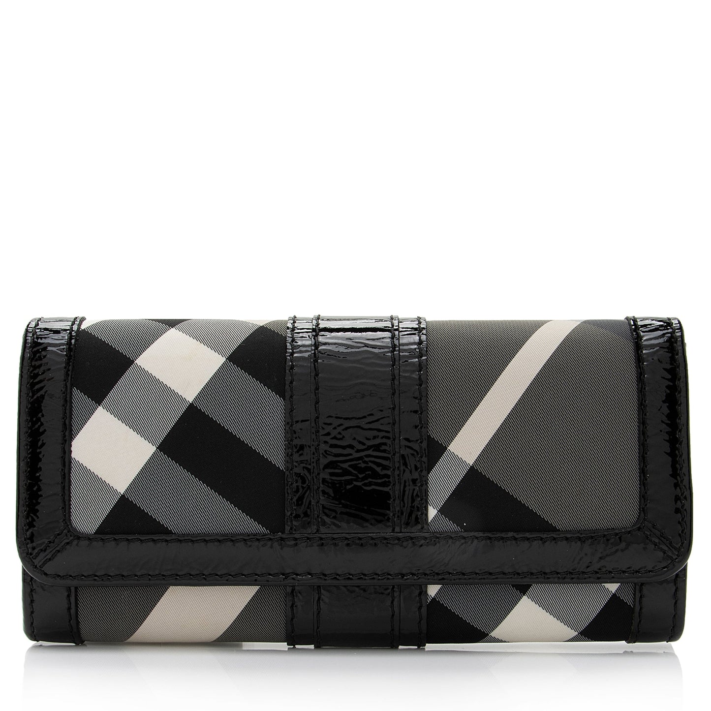 Burberry Nylon Beat Check Penrose Continental Wallet (SHF-DWBaJE)