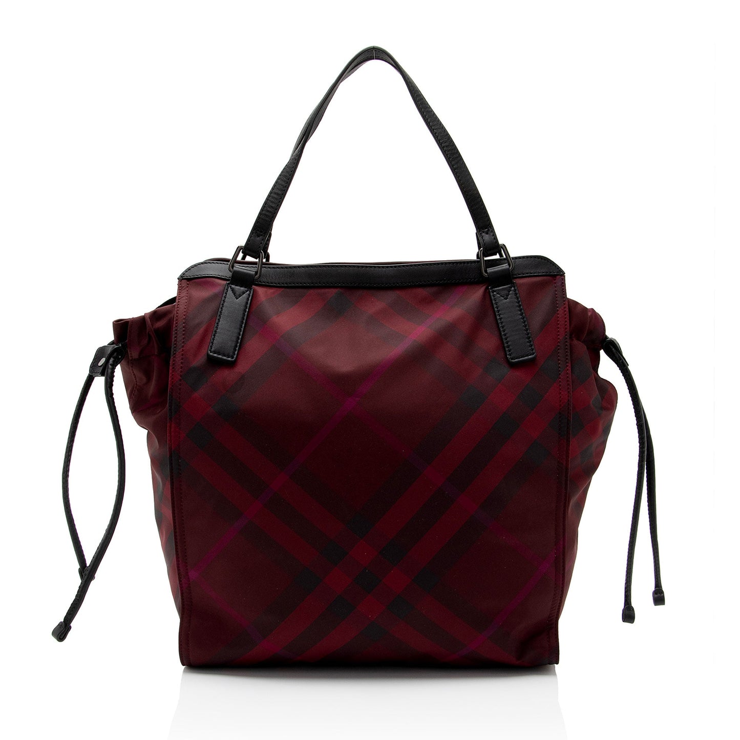 Burberry Nylon Check Buckleigh Packable Small Tote (SHF-mg4mKV)