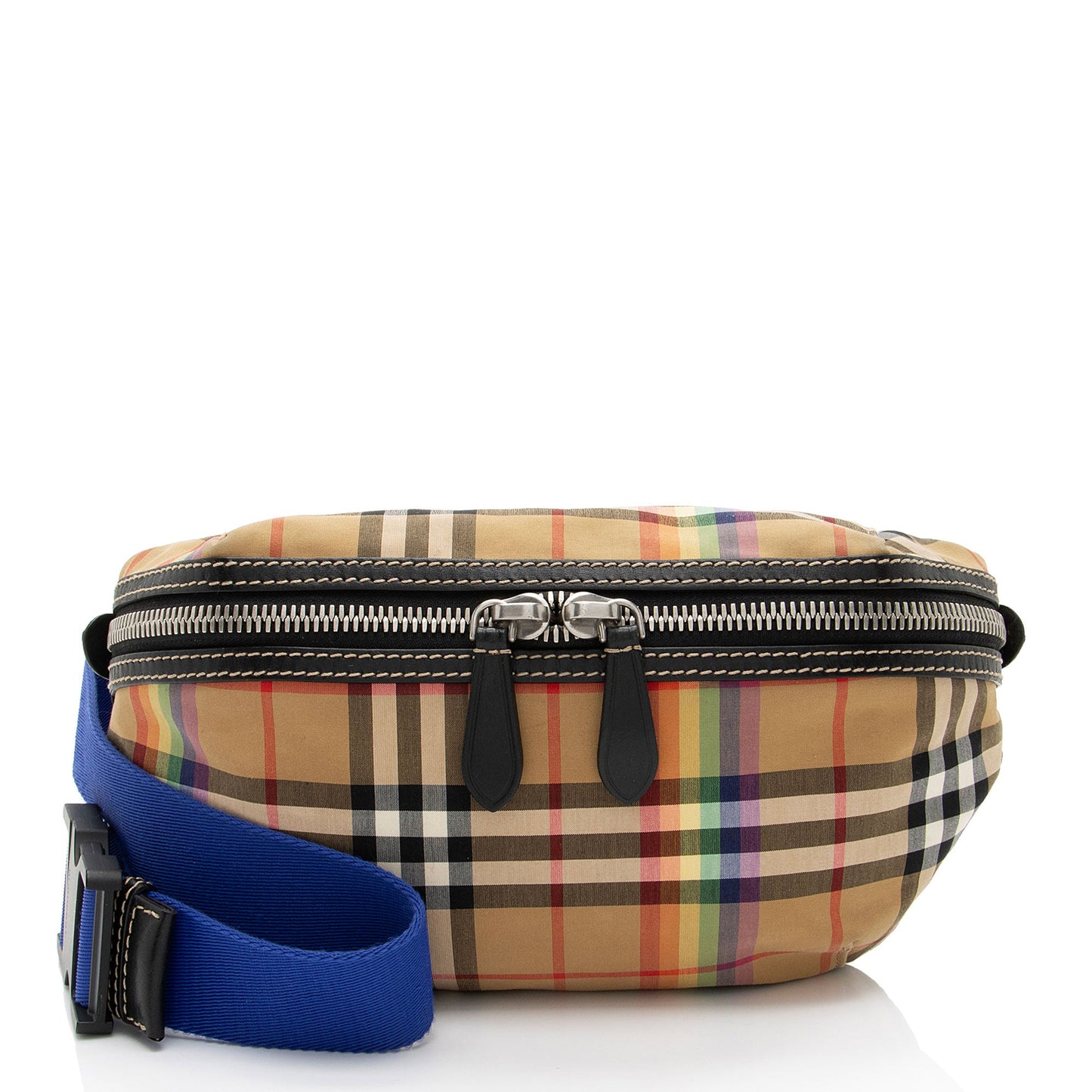 Burberry Nylon Vintage Check Rainbow Medium Belt Bag (SHF-mdTdyP)