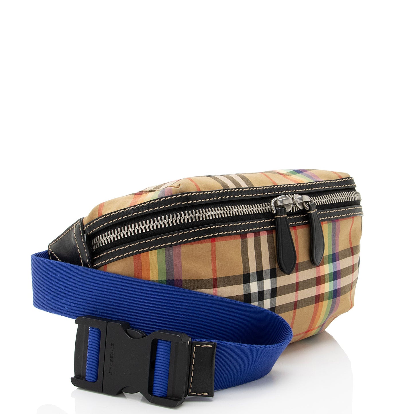 Burberry Nylon Vintage Check Rainbow Medium Belt Bag (SHF-mdTdyP)