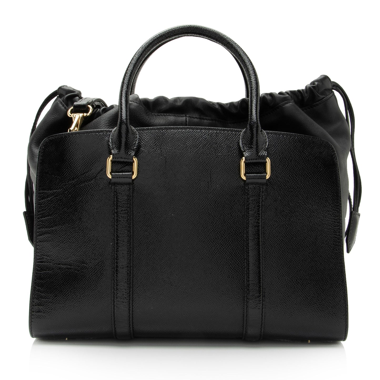 Burberry Patent Leather Dinton Medium Tote (SHF-zVzEIJ)
