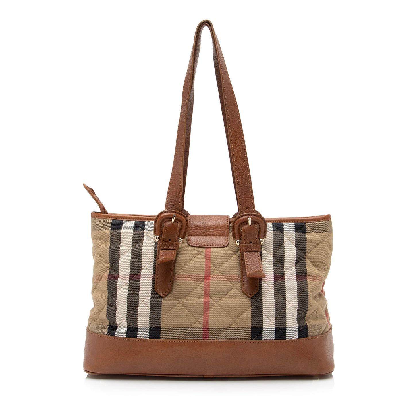 Burberry Quilted House Check Manor Tote (SHF-23520)