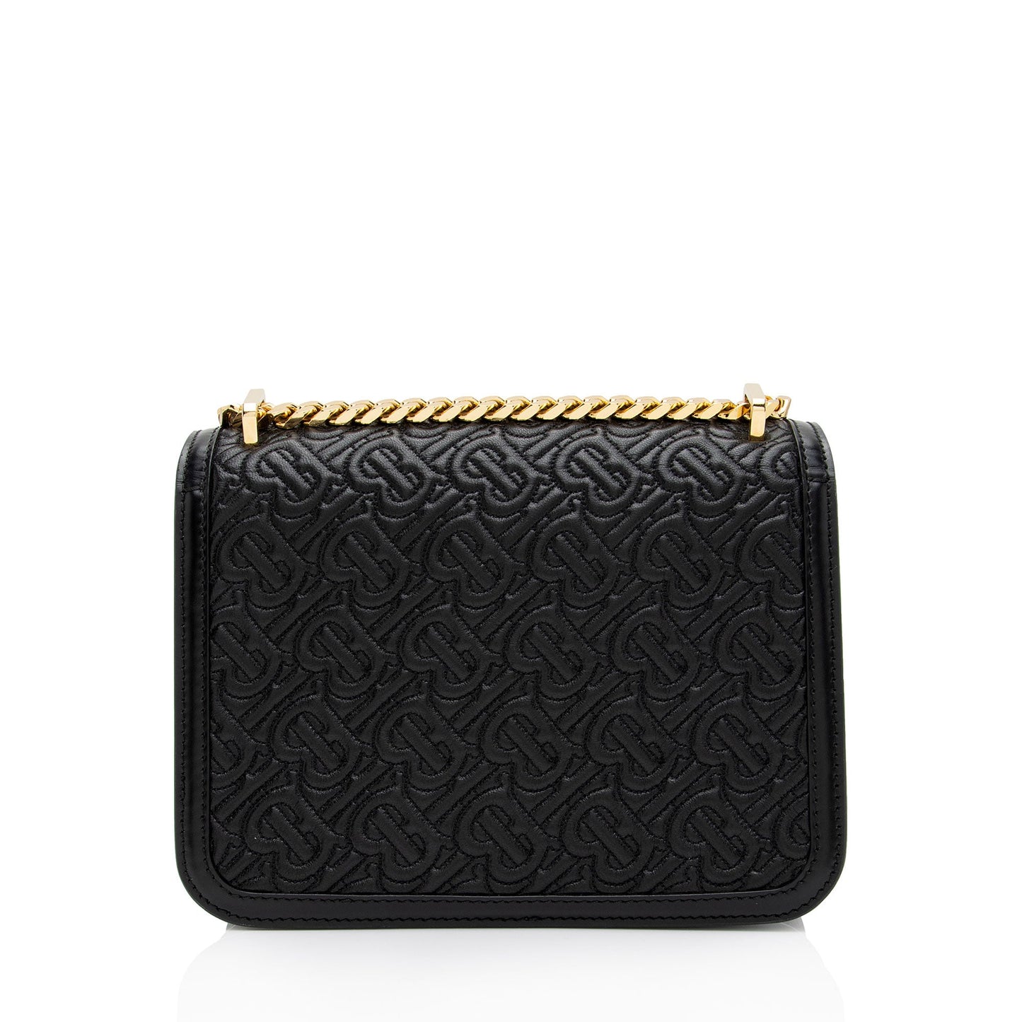 Burberry Quilted Lambskin TB Flap Chain Small Shoulder Bag (SHF-CKbjKv)