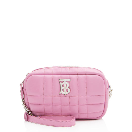 Burberry Quilted Lambskin TB Lola Mini Camera Bag (SHF-T3bXPr)