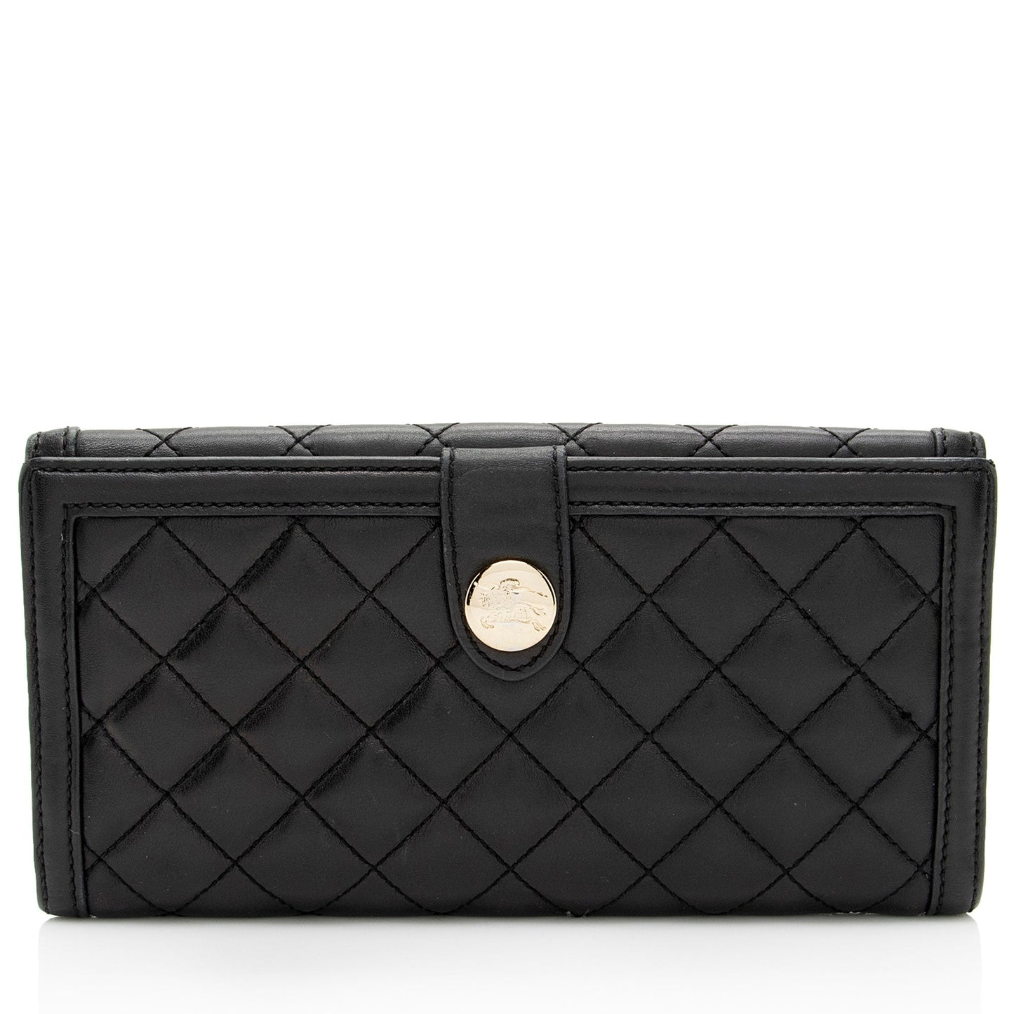 Burberry Quilted Leather Lock Wallet (SHF-07WRIm)