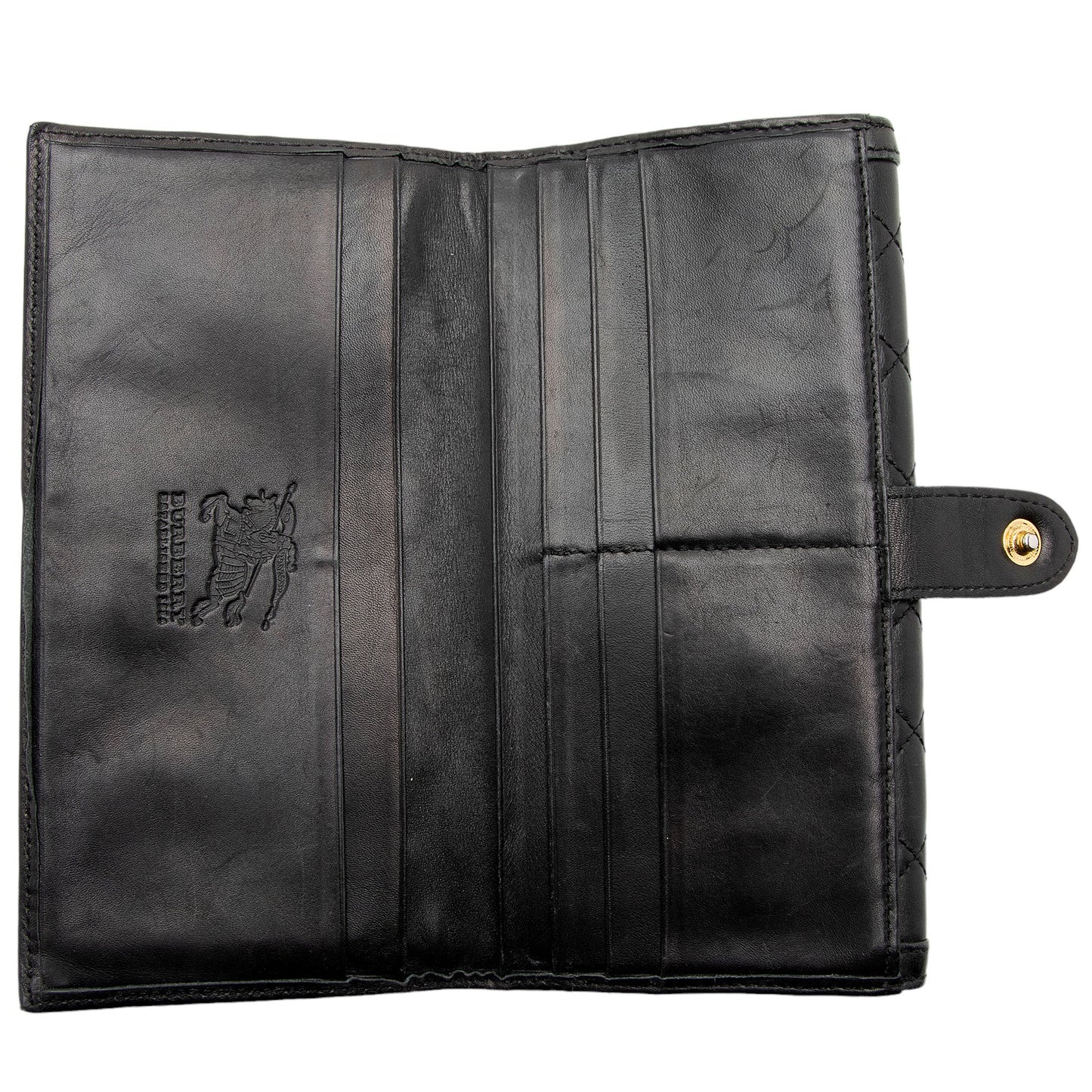 Burberry Quilted Leather Lock Wallet (SHF-07WRIm)