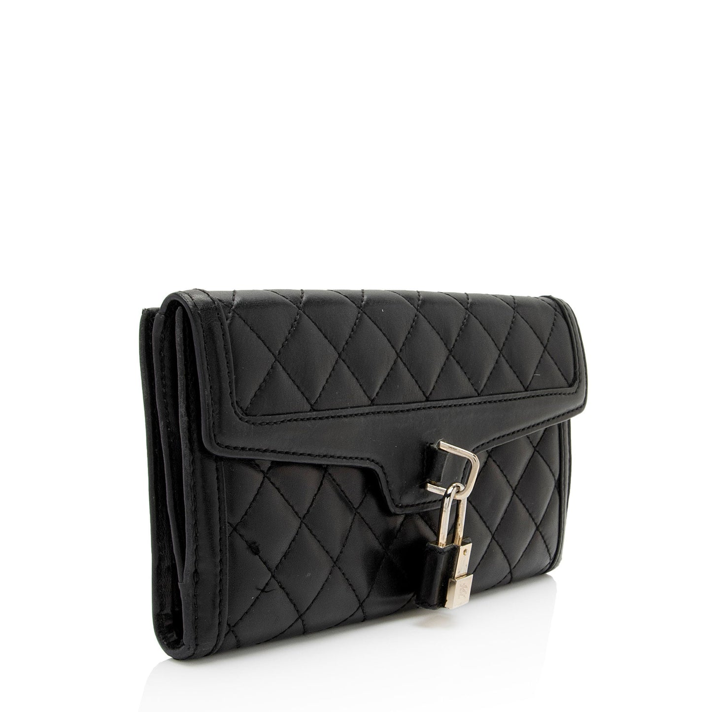 Burberry Quilted Leather Lock Wallet (SHF-07WRIm)