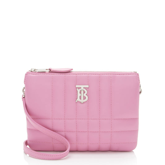 Burberry Quilted Leather TB Lola Twin Pouch (SHF-WH9rYf)
