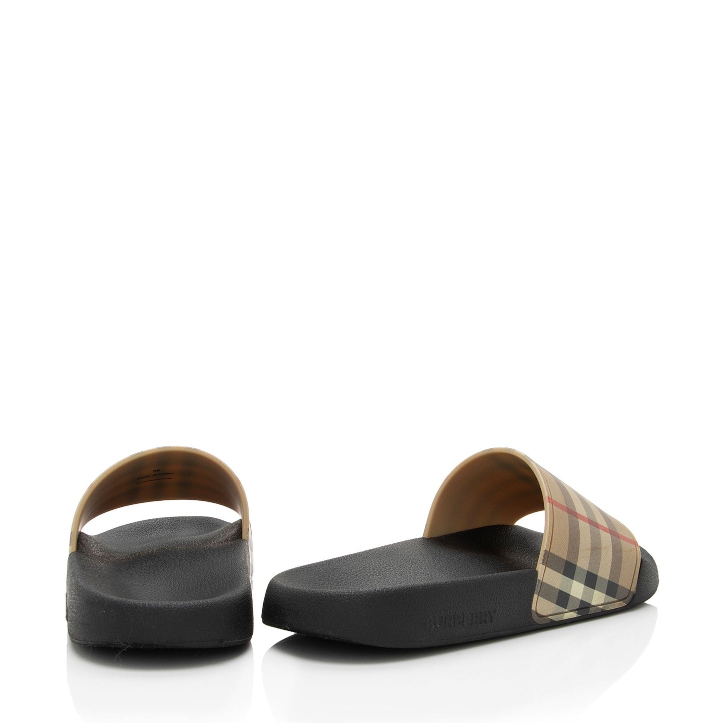 Burberry Rubber Vintage Check Slides - Size 6 / 36 (SHF-LLlwnA)