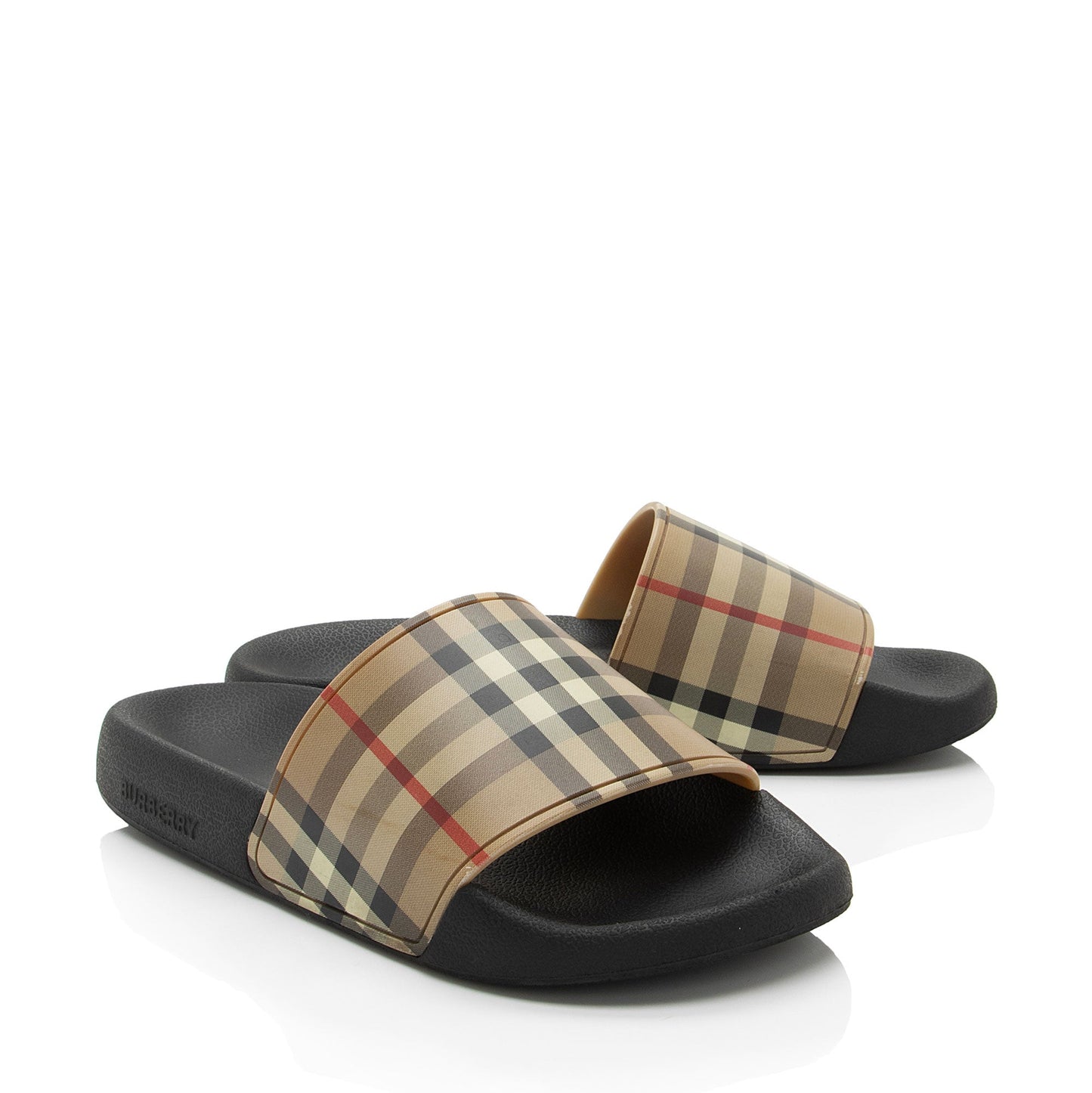 Burberry Rubber Vintage Check Slides - Size 6 / 36 (SHF-LLlwnA)