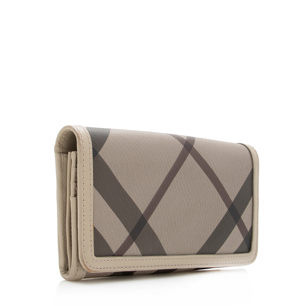 Burberry Smoked Check Continental Wallet (SHF-17591)