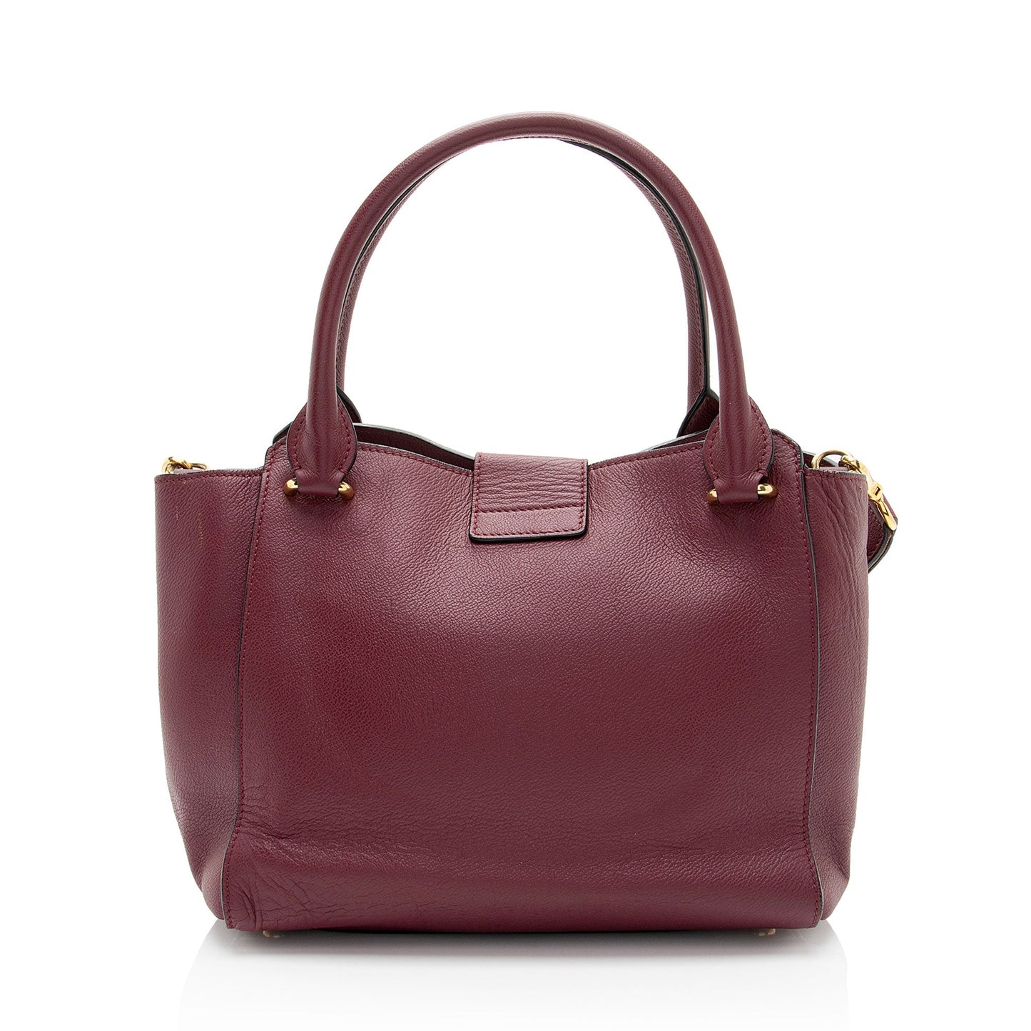 Burberry Soft Grain Calfskin Buckle Medium Tote (SHF-tecwZ2)