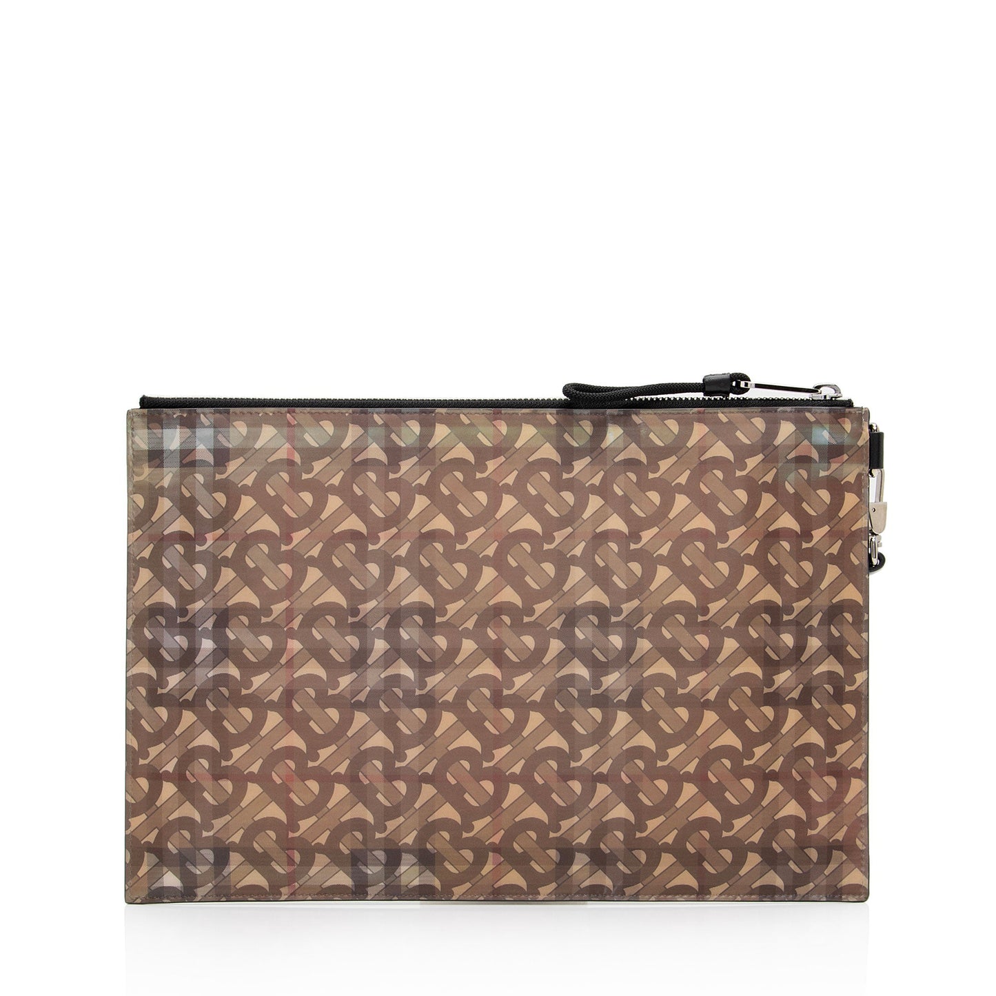 Burberry Calfskin B Hologram Flat Pouch (SHF-PFSFal)