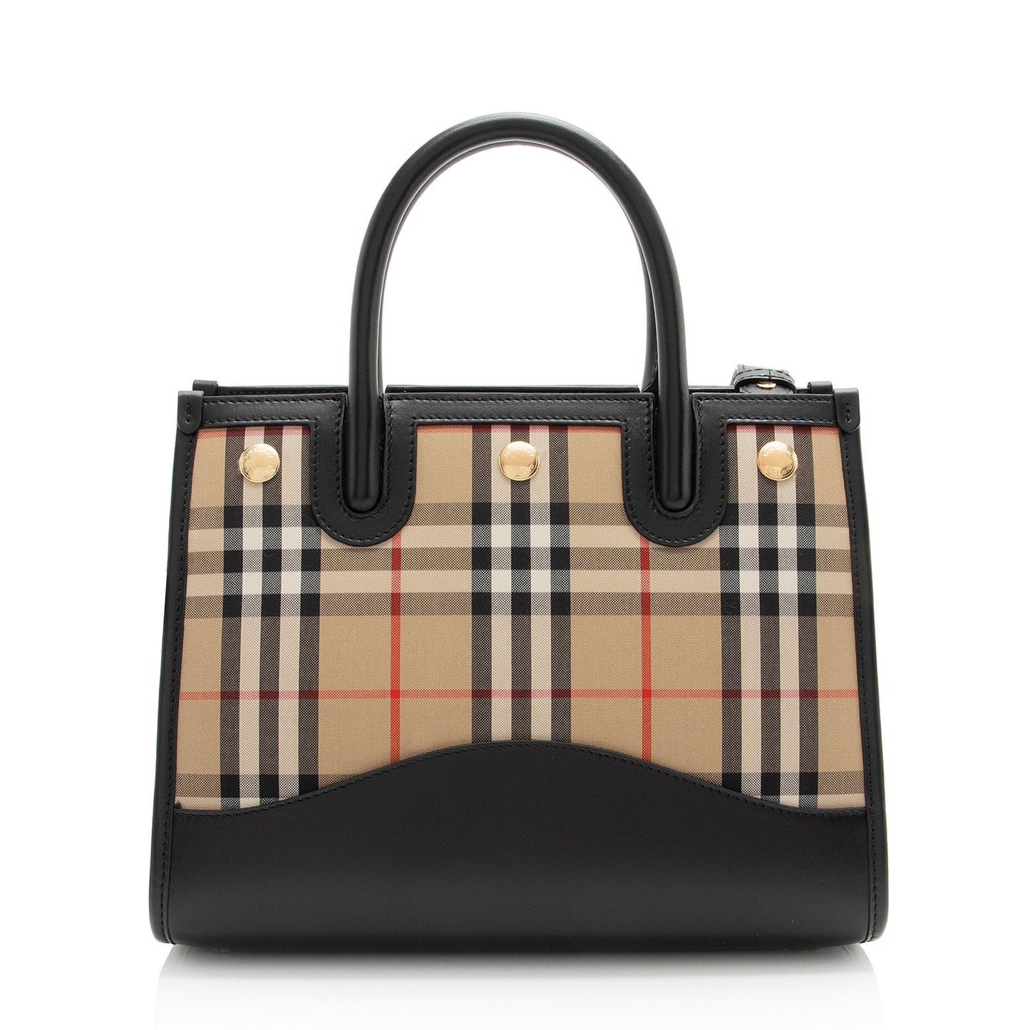 Burberry Vintage Check Smooth Calfskin Title Baby Tote (SHF-Igd0Fx)