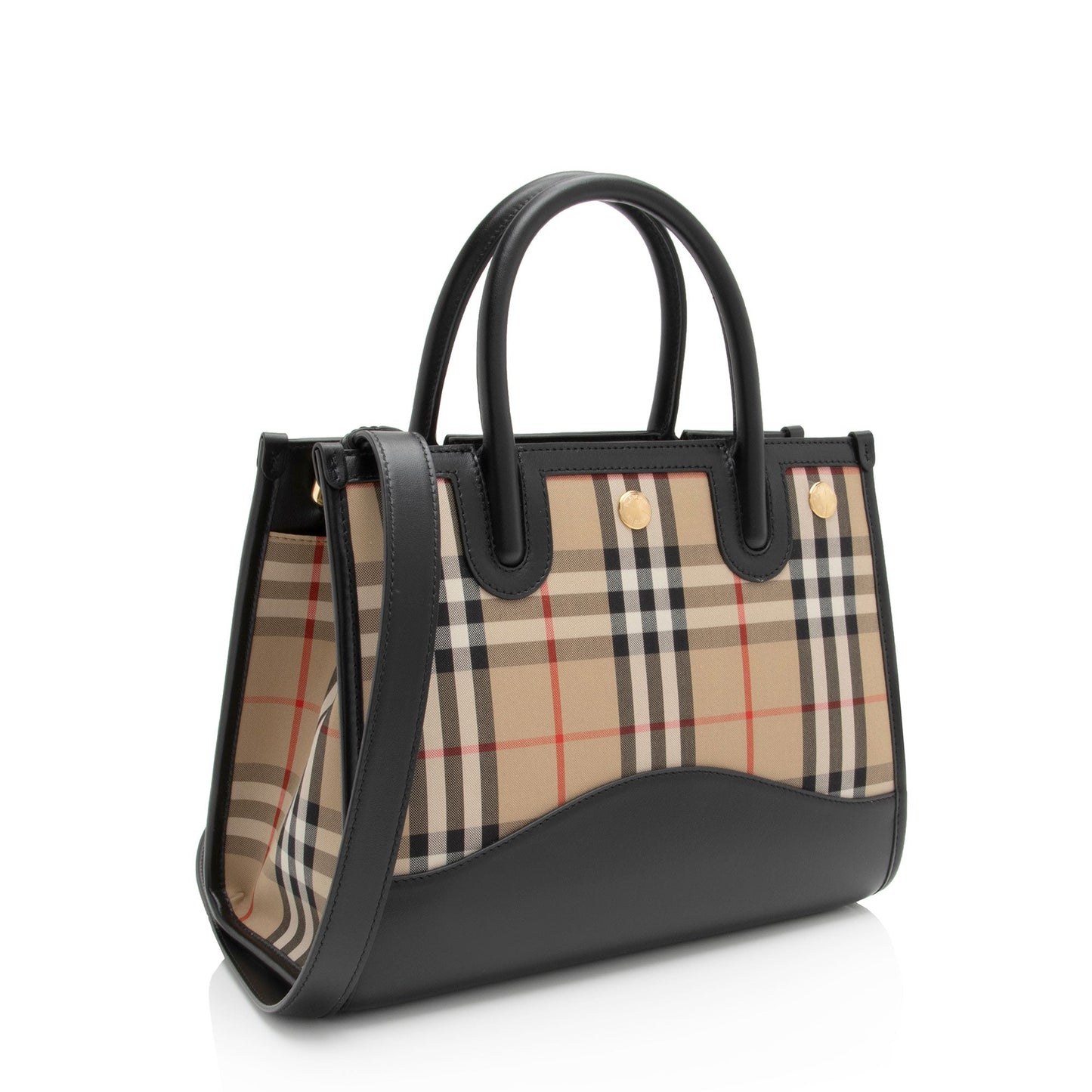 Burberry Vintage Check Smooth Calfskin Title Baby Tote (SHF-Igd0Fx)