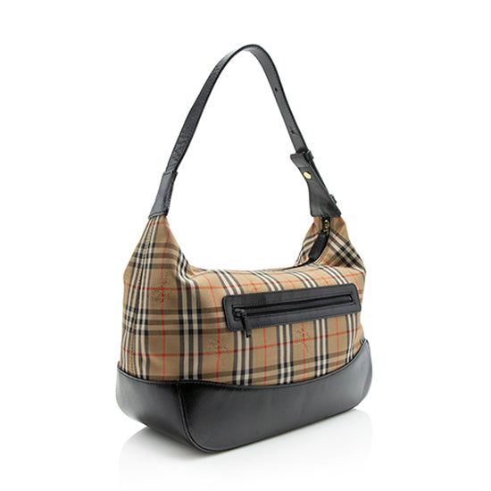 Burberry Vintage Haymarket Check Shoulder Bag (SHF-11495)