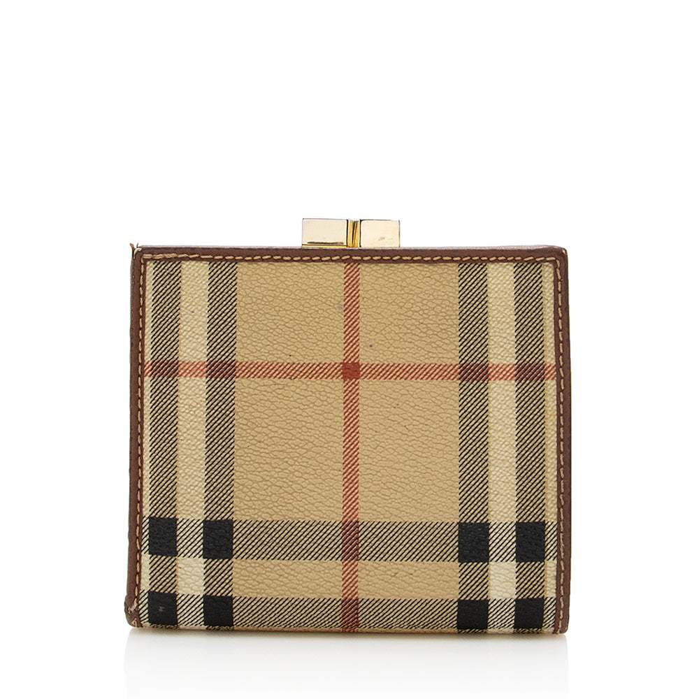 Burberry Vintage Haymarket French Wallet (SHF-18988)