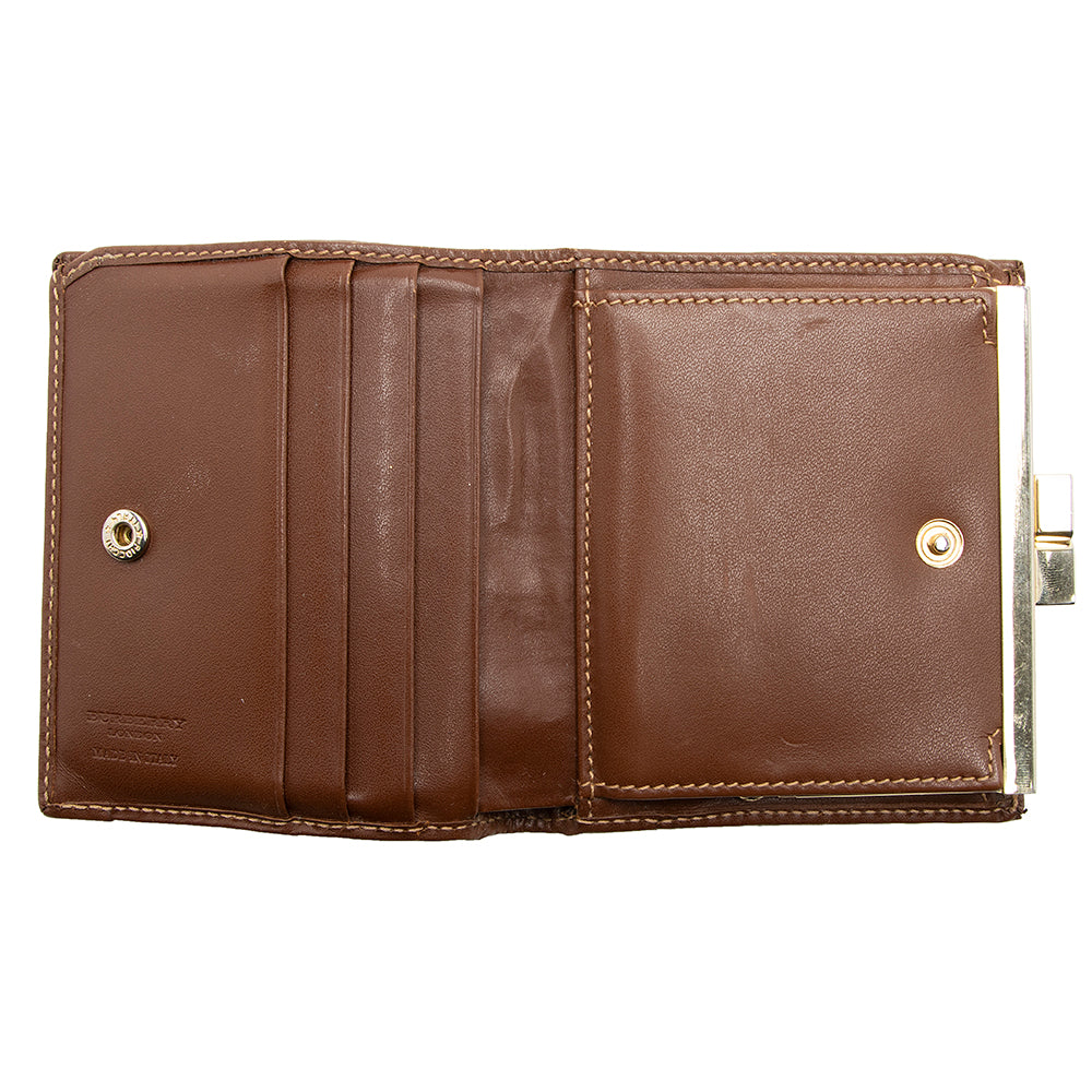 Burberry Vintage Haymarket French Wallet (SHF-18988)