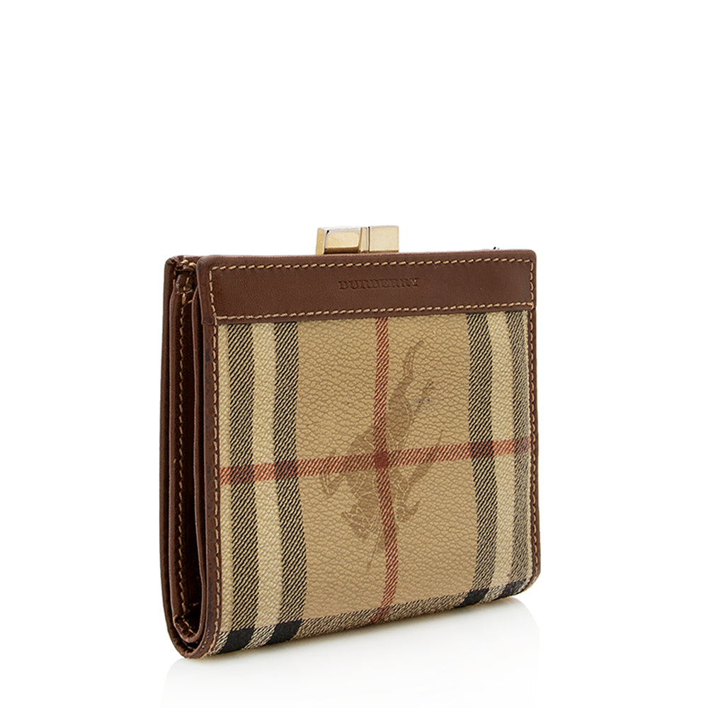 Burberry Vintage Haymarket French Wallet (SHF-18988)