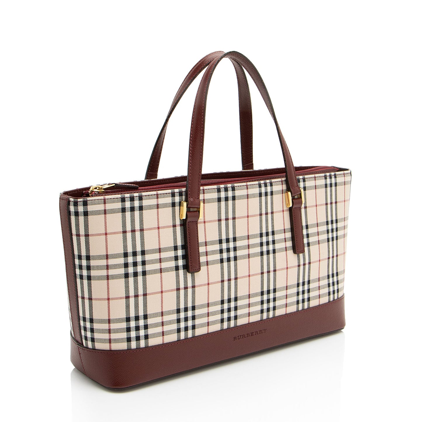 Burberry Vintage House Check E/W Tote (SHF-Iqy2WV)