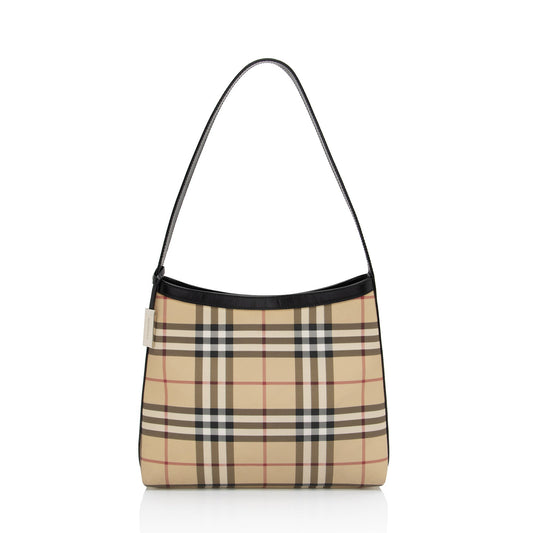 Burberry Vintage Nova Check Heath Shoulder Bag (SHF-cIAPyv)