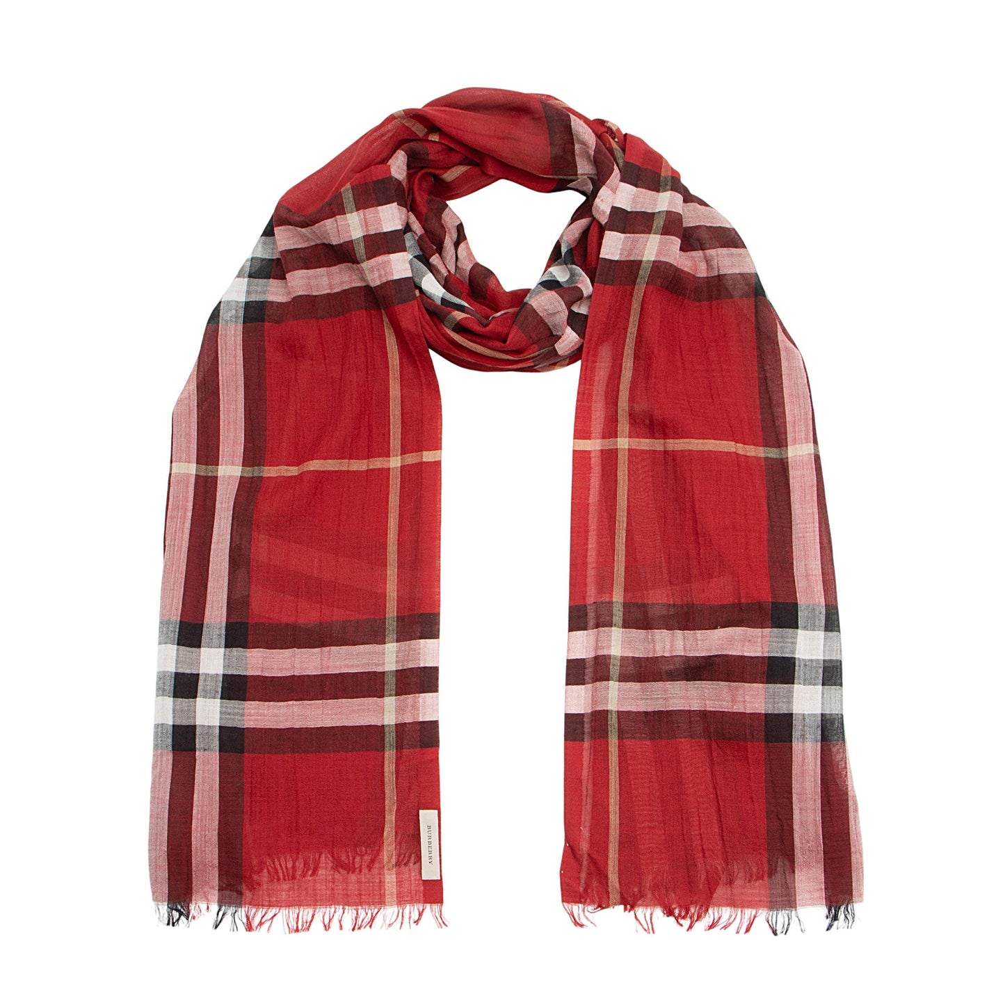 Burberry Wool Silk Lightweight Giant Check Scarf (SHF-HOLpAn)