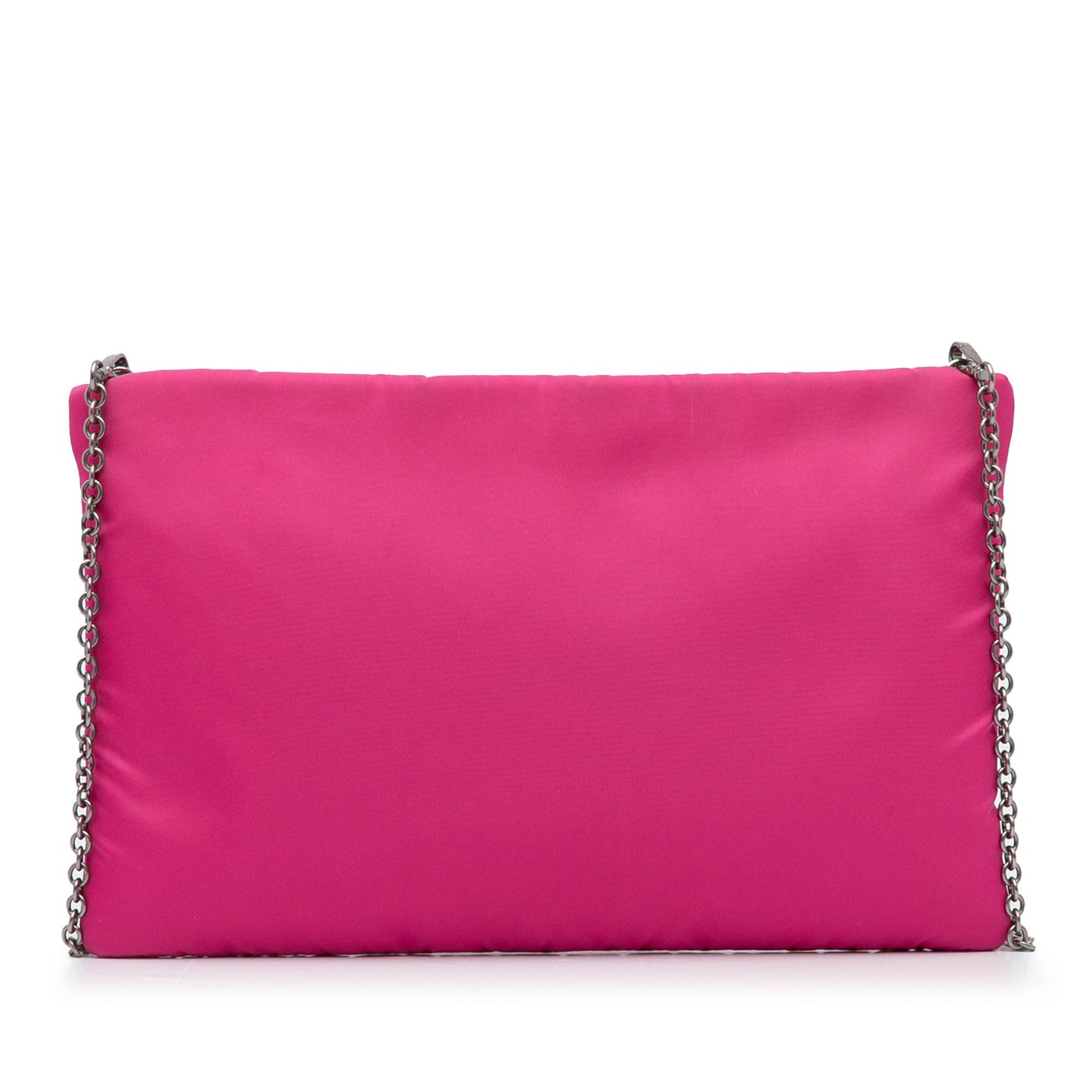 PRADA - Pink Tessuto Fluo Clutch on Chain