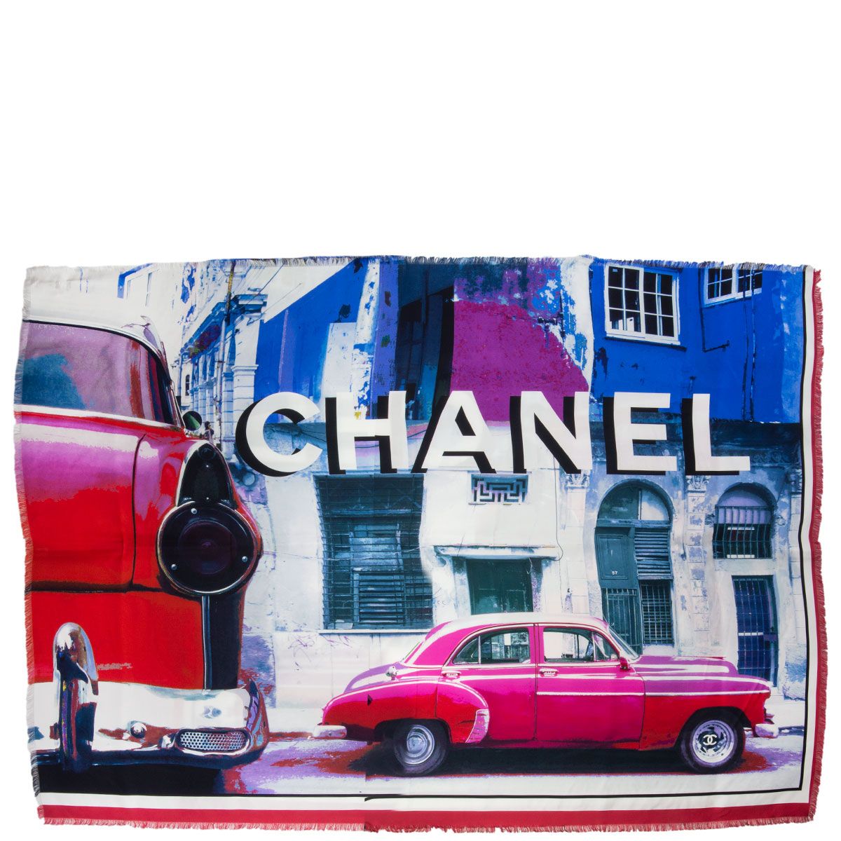 CHANEL Cuba Collection Limited Edition Silk Shawl
