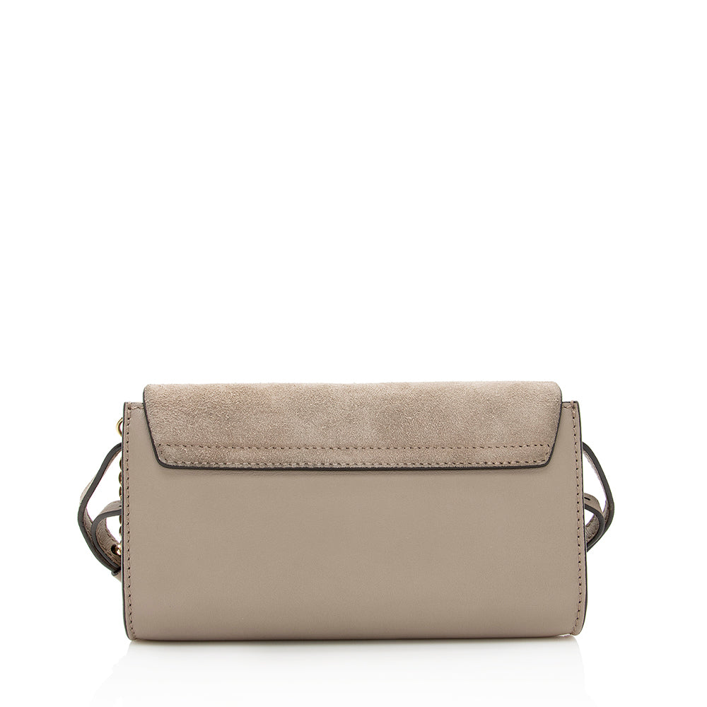 Chloe Calfskin Suede Faye Mini Shoulder Bag (SHF-21629)