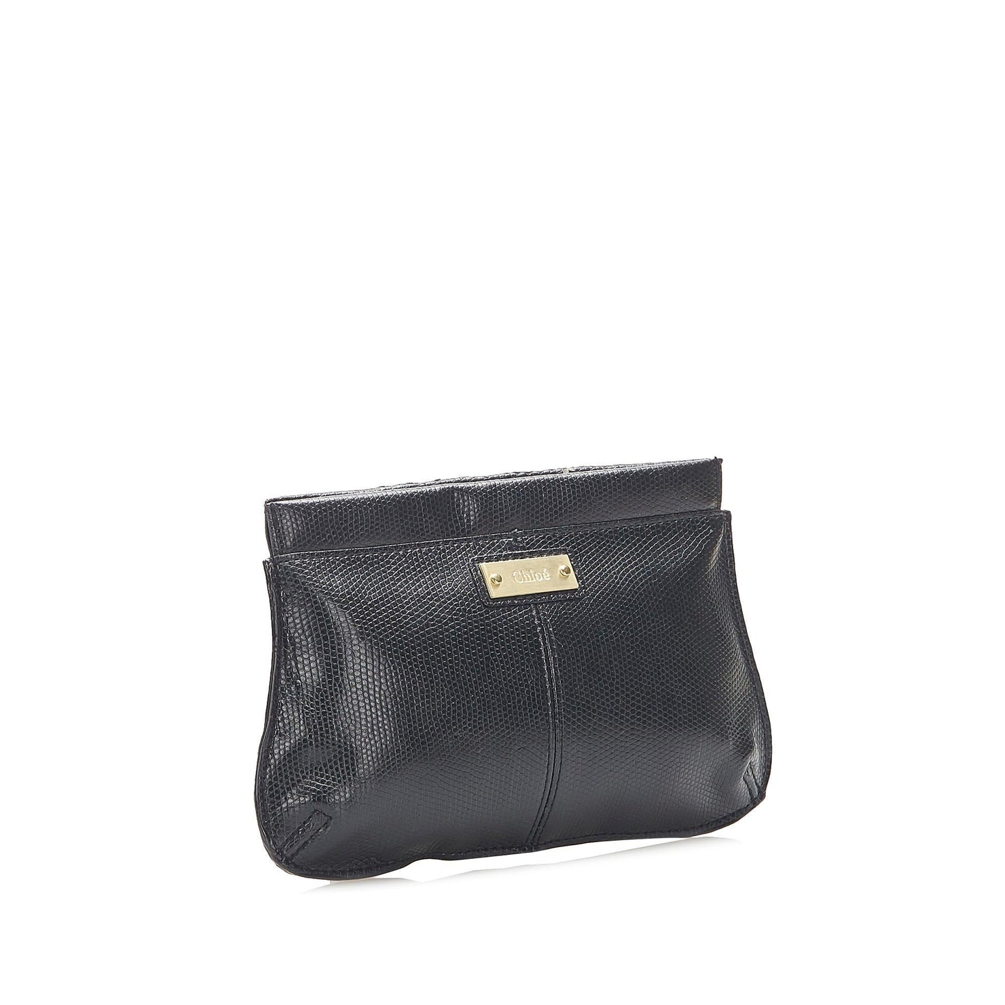 Chloe Embossed Leather Clutch (SHG-22267)