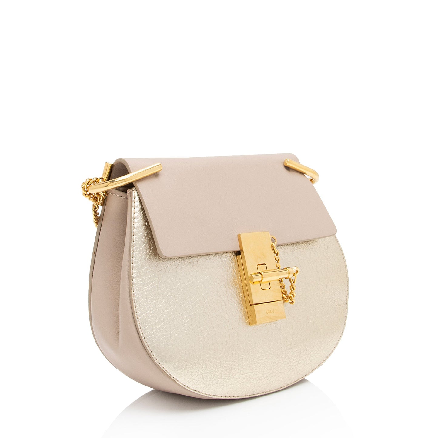 Chloe Metallic Lambskin Drew Mini Shoulder Bag (SHF-y08HVC)