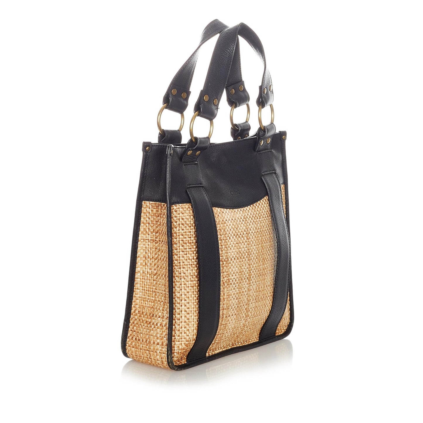 Chloe Woven Straw Shoulder Bag (SHG-23251)