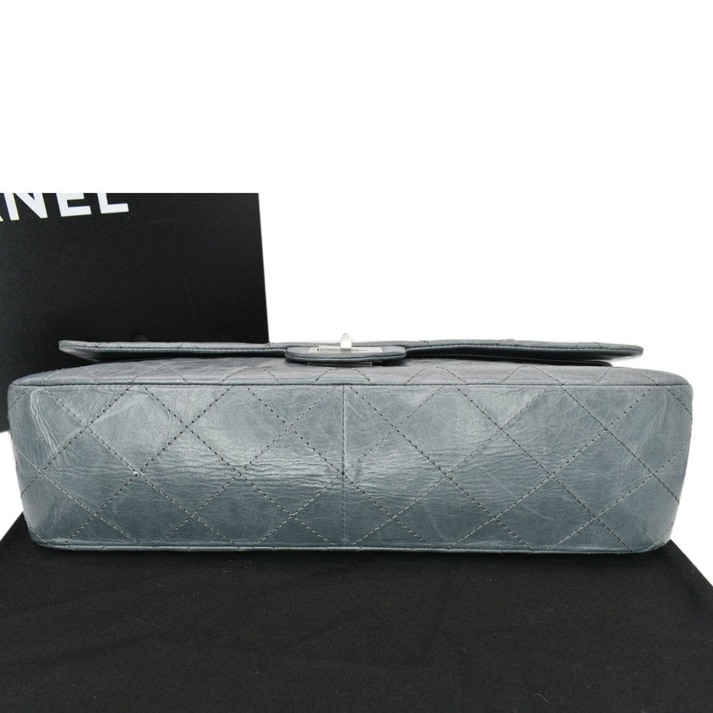 CHANEL 50th Anniversary 2.55 Reissue 228 Quilted Aged Calfskin Shoulder Bag Grey