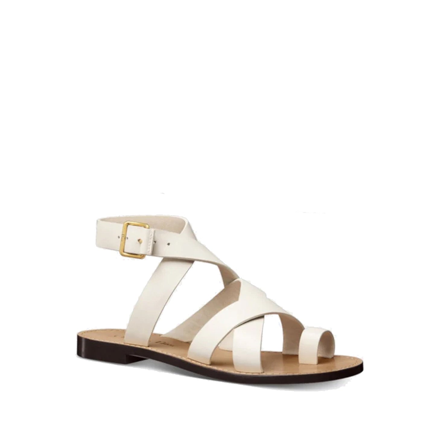 DIOR Elegance Leather Flat Sandals