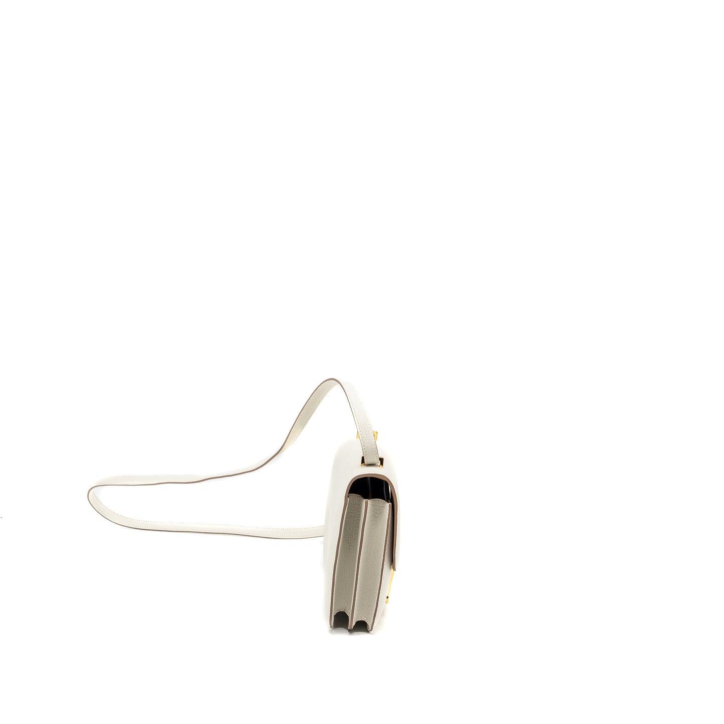 Hermes mini Constance chèvre Mysore mushroom/biscuit GHW stamp B