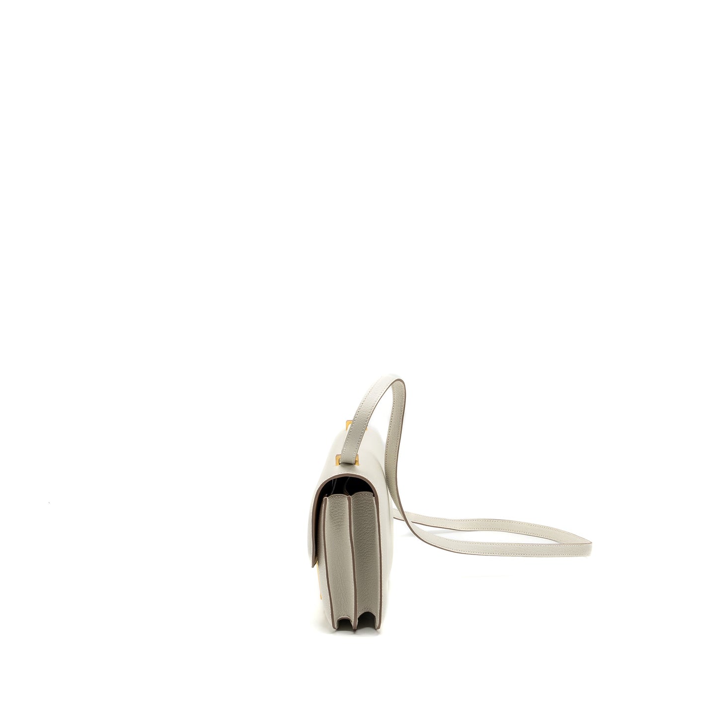 Hermes mini Constance chèvre Mysore mushroom/biscuit GHW stamp B