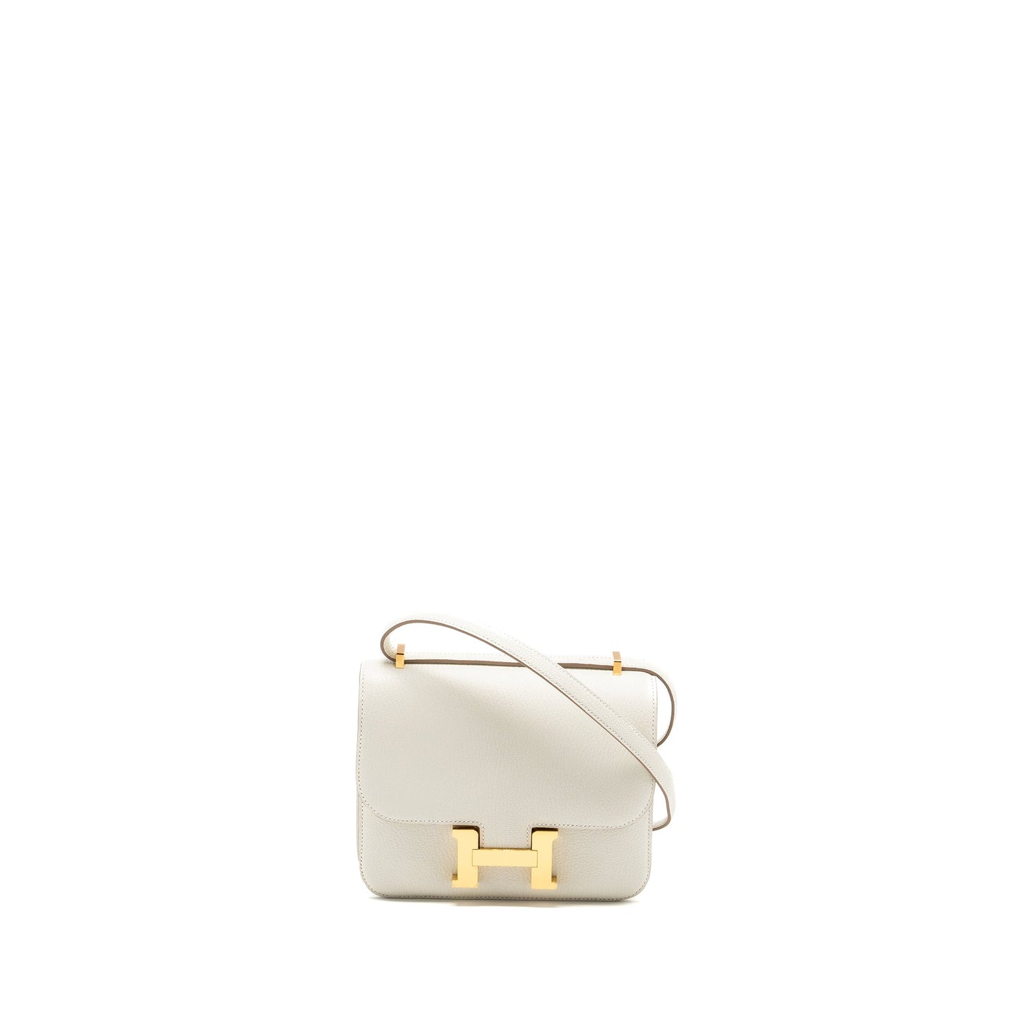 Hermes mini Constance chèvre Mysore mushroom/biscuit GHW stamp B