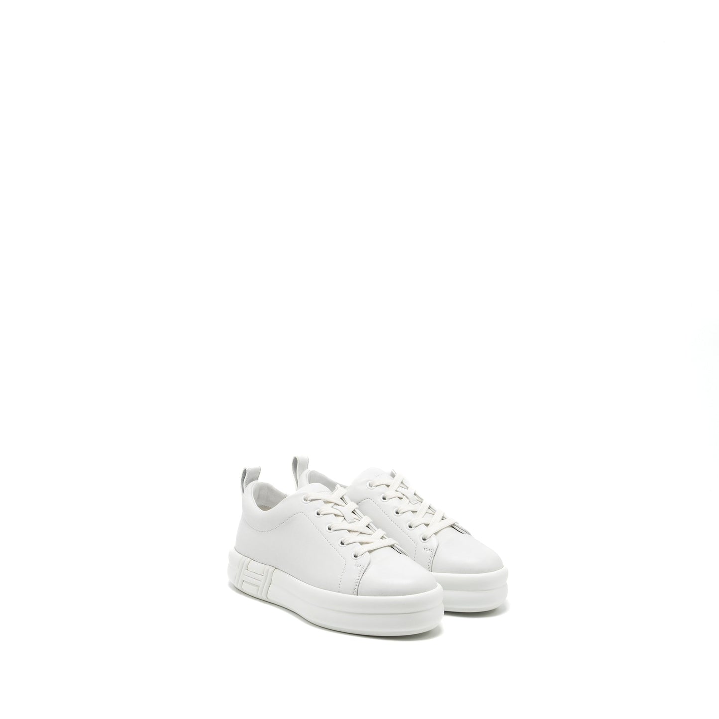 Hermes size 35 happy sneaker calfskin blanc