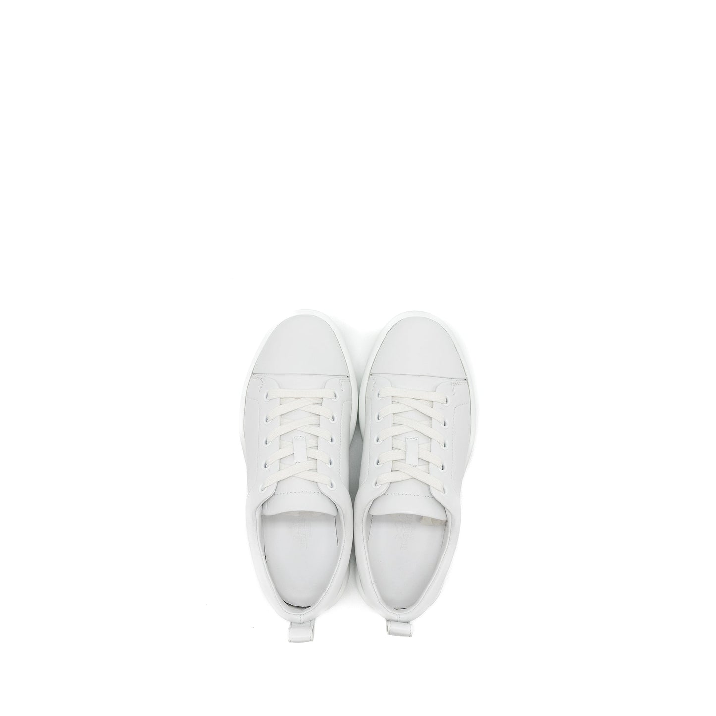 Hermes size 35 happy sneaker calfskin blanc