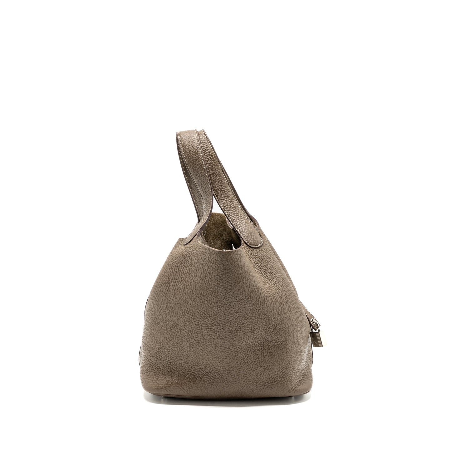 Hermes Picotin 22 Lock Bag Clemence Etoupe SHW stamp Z