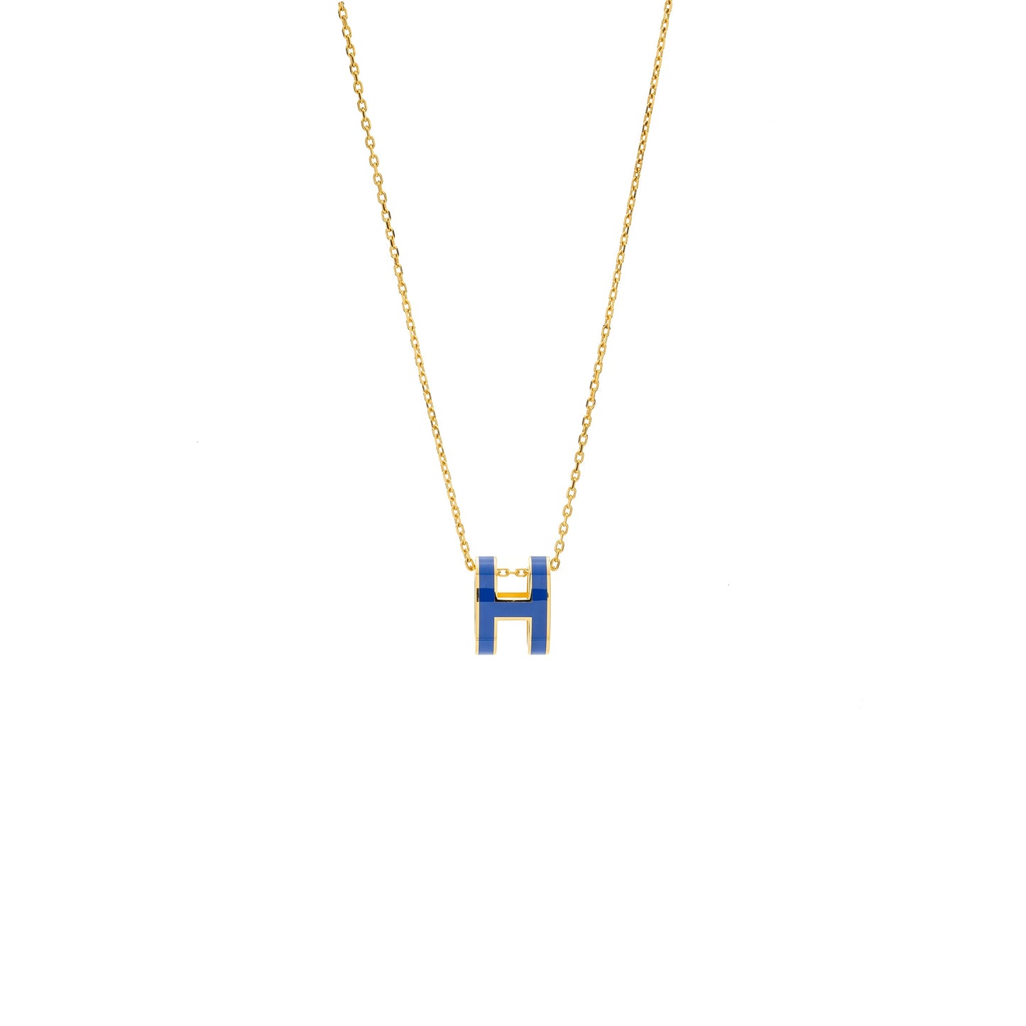 Hermes pop H pendant royal blue GHW