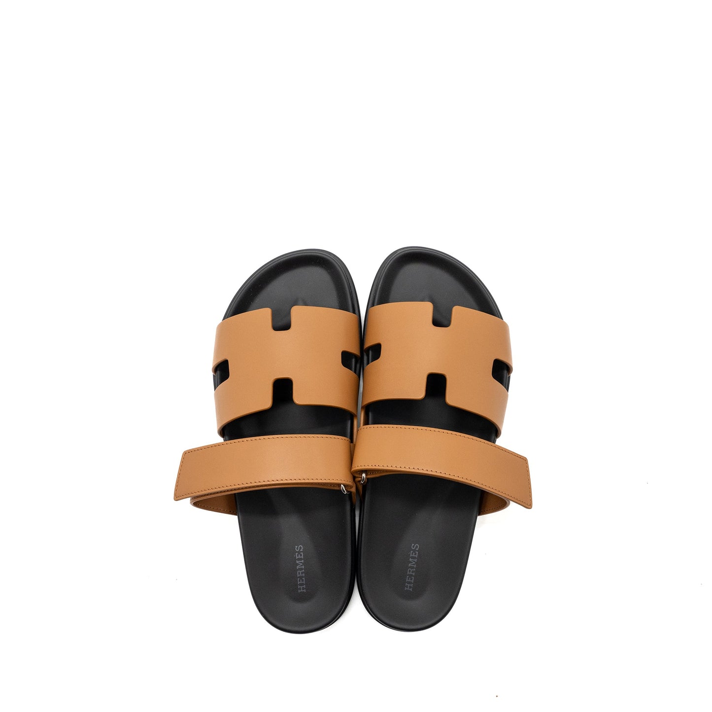HERMES SIZE 43 CHYPRE SANDALS CALFSKIN NATURAL