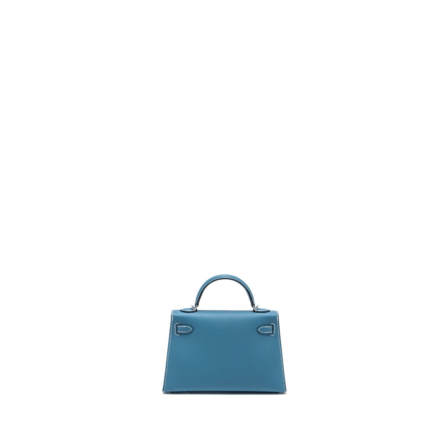 Hermes Mini Kelly II Epsom New Blue Jean SHW Stamp W