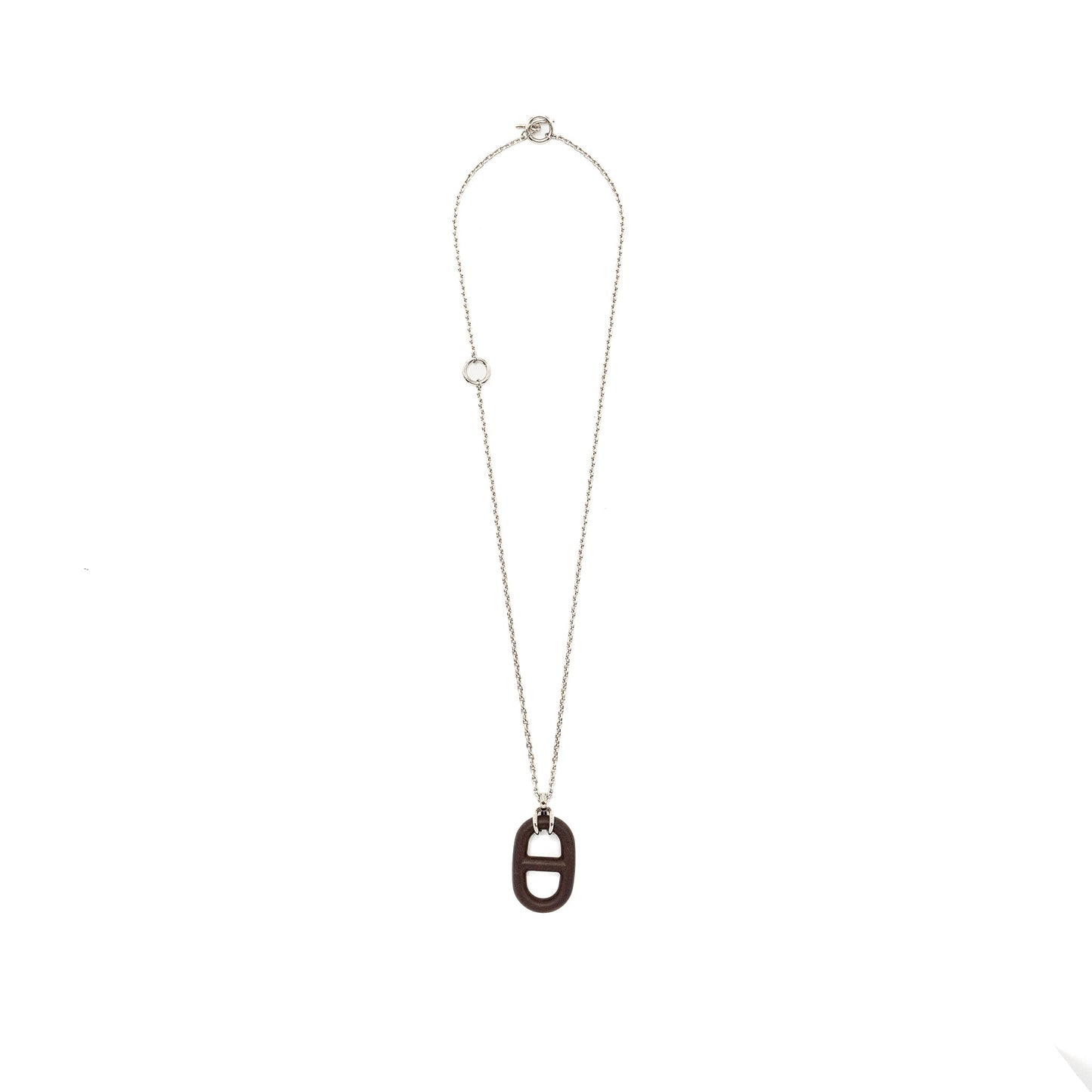 Hermes Chaine D’Ancre Vulcanium Necklace SHW