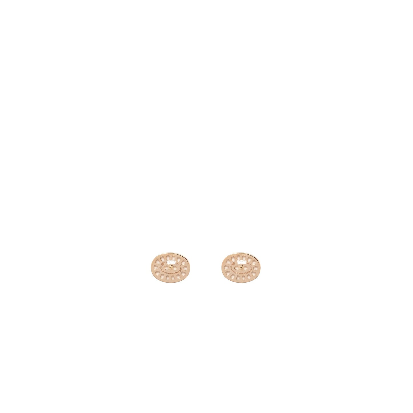 Hermes Chaine D’Ancre Divine Stud Earrings Small Model Rose Gold, Diamonds